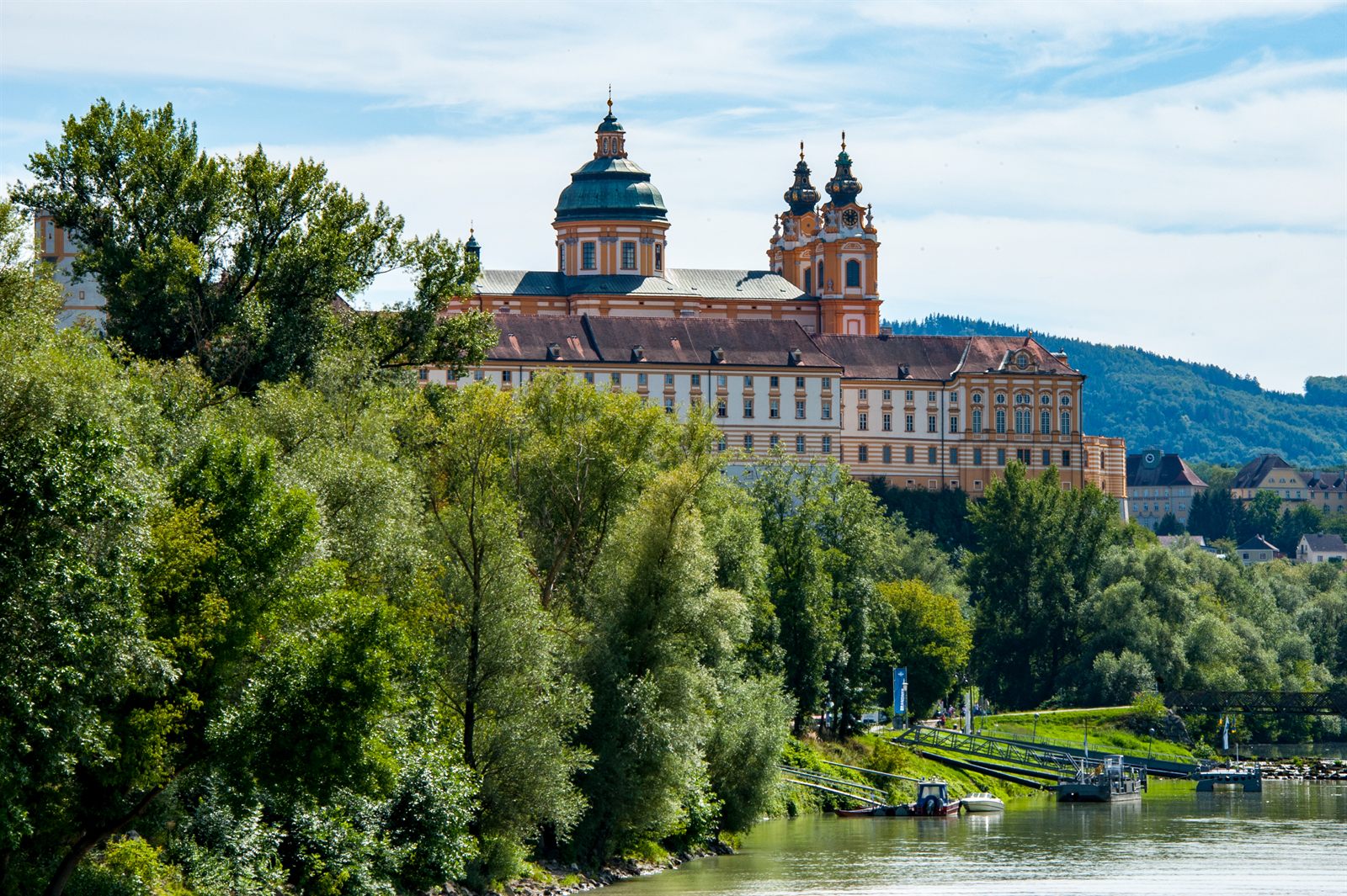 Baroque abbey above the Danube