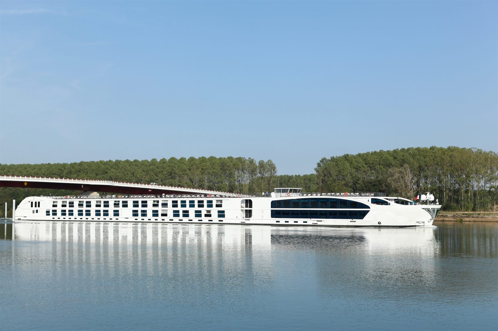 River cruise ship on the Saone